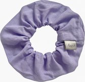 Ellastiek scrunchie lila - haarelastiekjes - haar accessoire - luxe uitstraling en kwaliteit- Handmade in Amsterdam