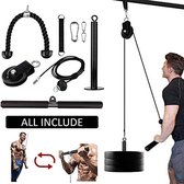 Cable pull home gym set - fitness kabelsysteem - biceps - triceps - krachtstation