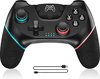 Draadloze Pro Controller Compatibel met Nintendo Switch, Bluetooth Gamepad Remote Joypad Joystick met Turbo Dual Shock Gyro as (wit)