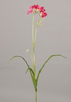 Kunstbloem - Scabiosa - topkwaliteit decoratie - 2 stuks - zijden bloem - wit - 62 cm hoog