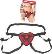 Lux Fetish Strap On harnas Red Heart Rood