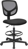 Ergonomische Extra Hoge Bureaustoel met Voetsteun - Werkstoel - 55-75cm, 120kg