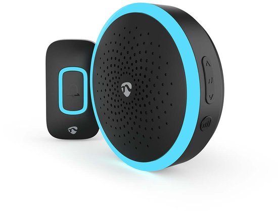 Nedis Draadloze Deurbelset - Batterij Gevoed - 4.5 V DC - 1x CR2032 - Volume: 80 dB - Signaalbereik: 150 m - 60 melodieën - 1 Ontvanger - Zwart — afbeelding 3