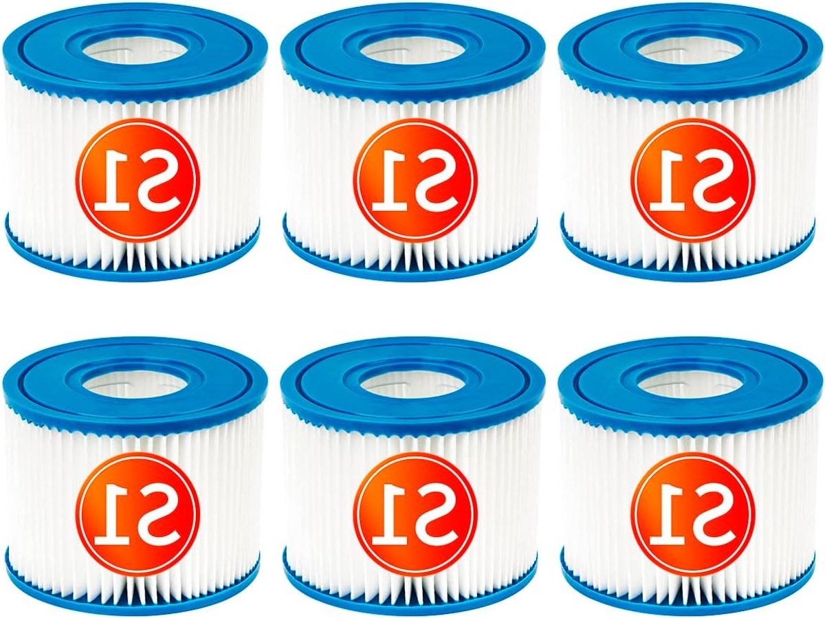 Pack van 6 zwembadfilters geschikt voor PureSpa Type S1 - Hoogwaardige filtratie en duurzaamheid