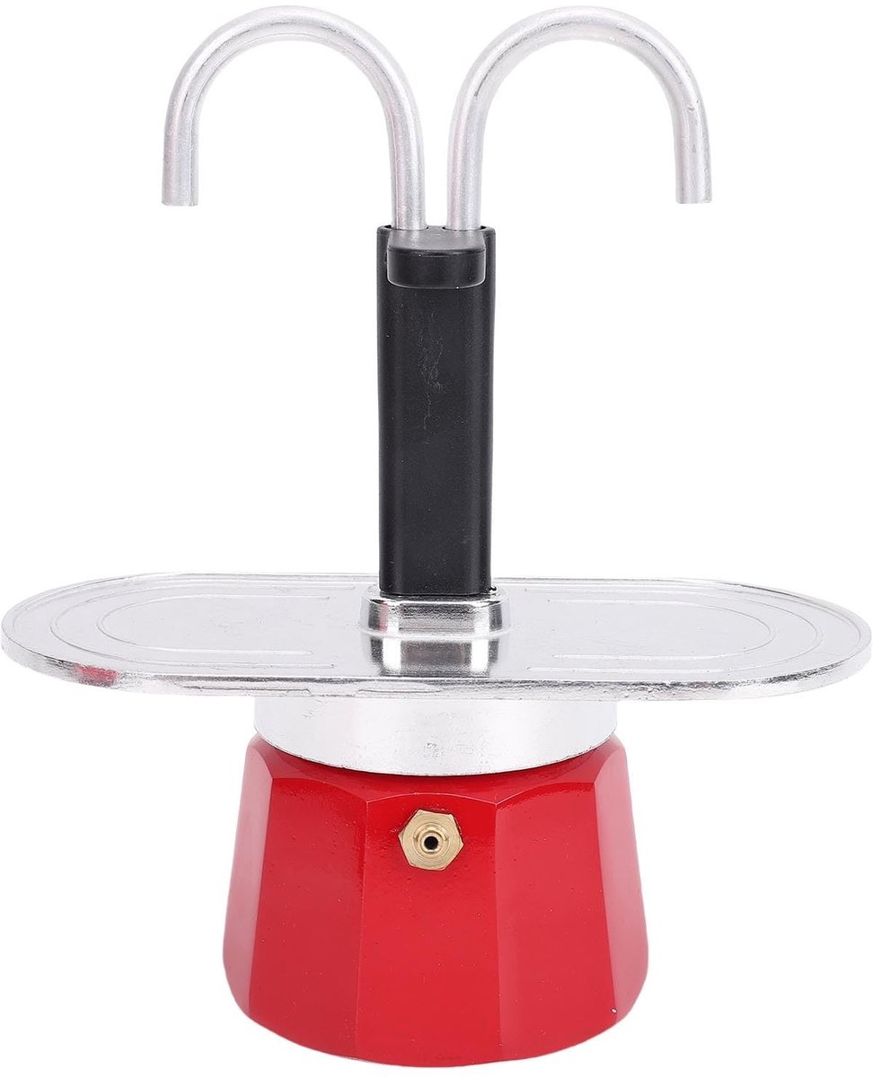 Dailygoods- Koffiezetapparaat Lichtgewicht - 2 Kopjes Koffiepot - Aluminium Legering - Geschikt voor Thuis en Buiten - Gemakkelijk te Onderhouden - Houdt Koffie Warm