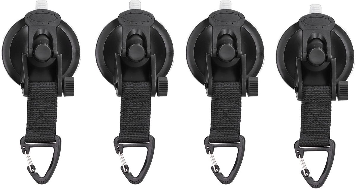 LIVIA HOME- Zuignap Haak 20 Kg Houdkracht - 4 Stuks - Duurzaam ABS/Silicone - Professionele Zware Haak - Voor Camping/Outdoor - Eenvoudige Bediening - Zuignaphaak