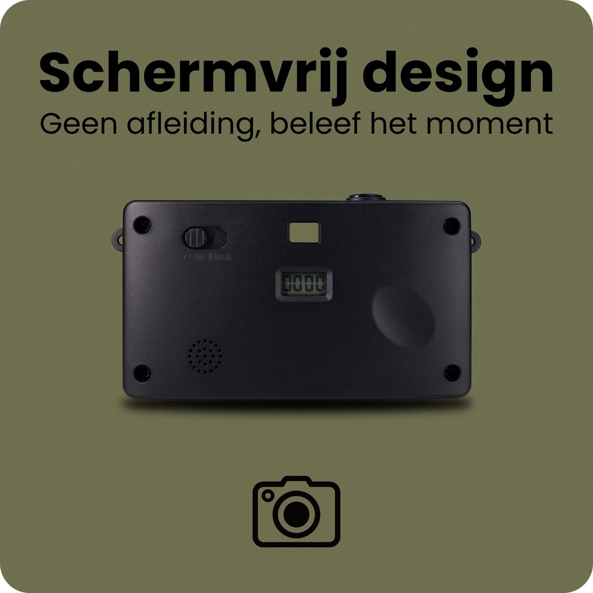 Campsnap Digitale Camera - Schermvrije Retro Fotocamera - 8 Megapixel - 2000 foto's - Minimalistisch Vintage Design - Met Flits - Oplaadbaar - 4GB - Groen – foto 4