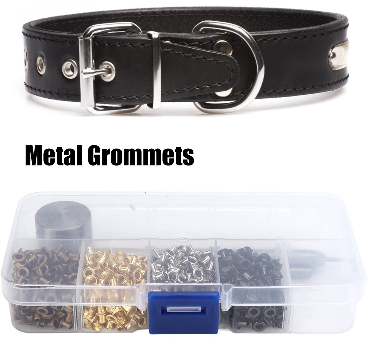 Dailygoods- Doorvoertules 800 Stuks - Metalen Doorvoertules - Installatiegereedschap - Opbergdoos - Geschikt voor Schoenen/Tassen/Leerambachten - Eenvoudige Installatie - Ogen