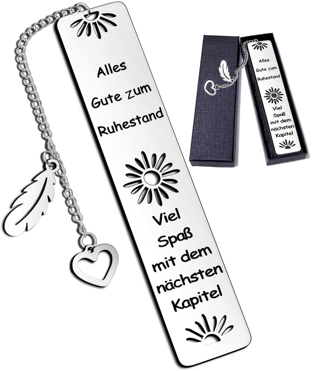 Dailygoods- Bladwijzer Hoogwaardig Roestvrij Staal - Metalen Bladwijzer - Geschenkdoos - Perfecte Maat 13x2,6 cm - Robuust en Duurzaam - Gegraveerd Design - Boekenlegger