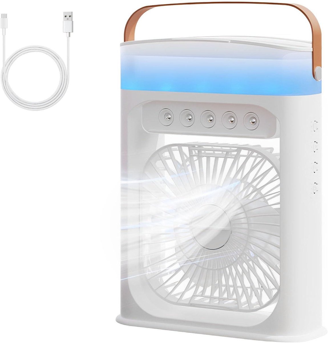Mobiele Airco - Verplaatsbare Koeler - Ruimte Koelen - Energiezuinig Model - Compact Formaat - Wit
