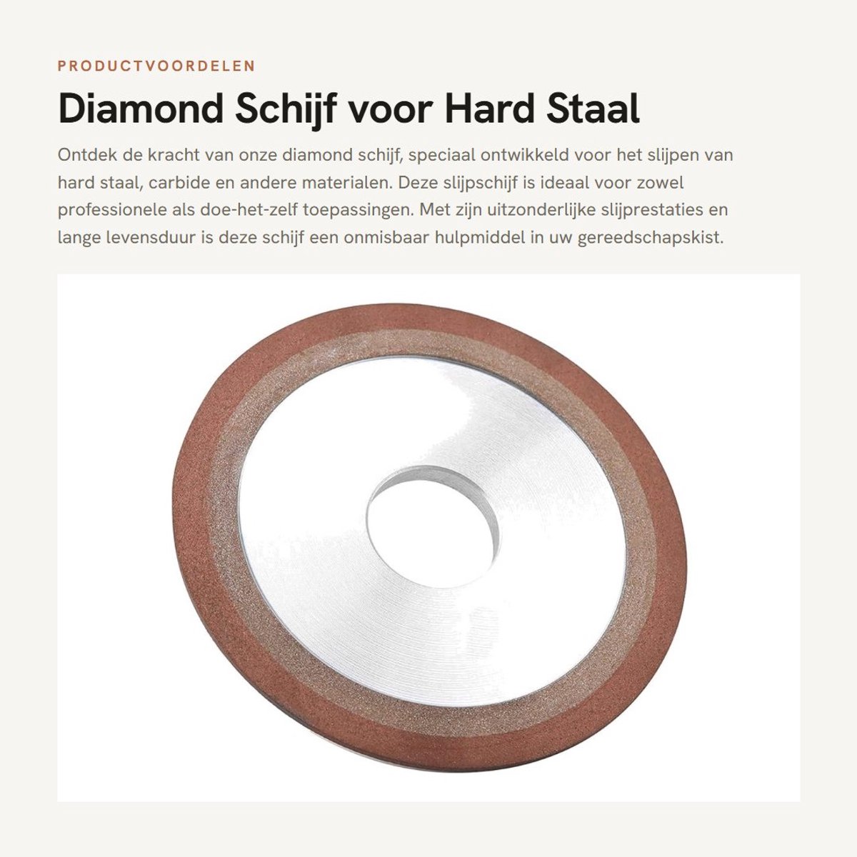 Dailygoods- Diamantschijf Hoogwaardige Slijpresten - Slijpschijf 125 mm - Slijpschijf voor Metaal - Slijpschijf voor Hout - Slijpschijf voor Hard Staal - Slijpschijf voor Carbid