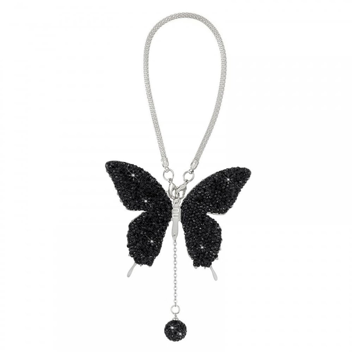 JHUBERS- Spiegelhanger Vlinder - Auto Accessoires Decoratie - Strass Ornament - Achteruitkijkspiegel Hanger - Cadeau voor Vrienden - Hoogwaardige Kwaliteit - Autoaccessoire
