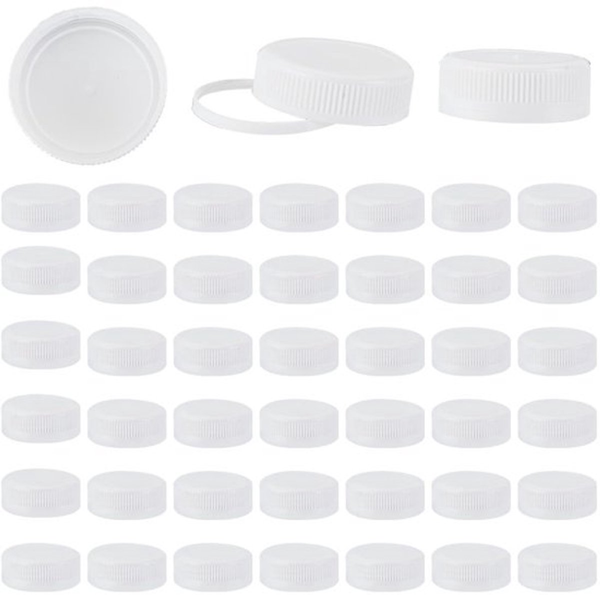 Allecto - Plastic schroefdoppen - 50 stuks - Voor sapflessen en