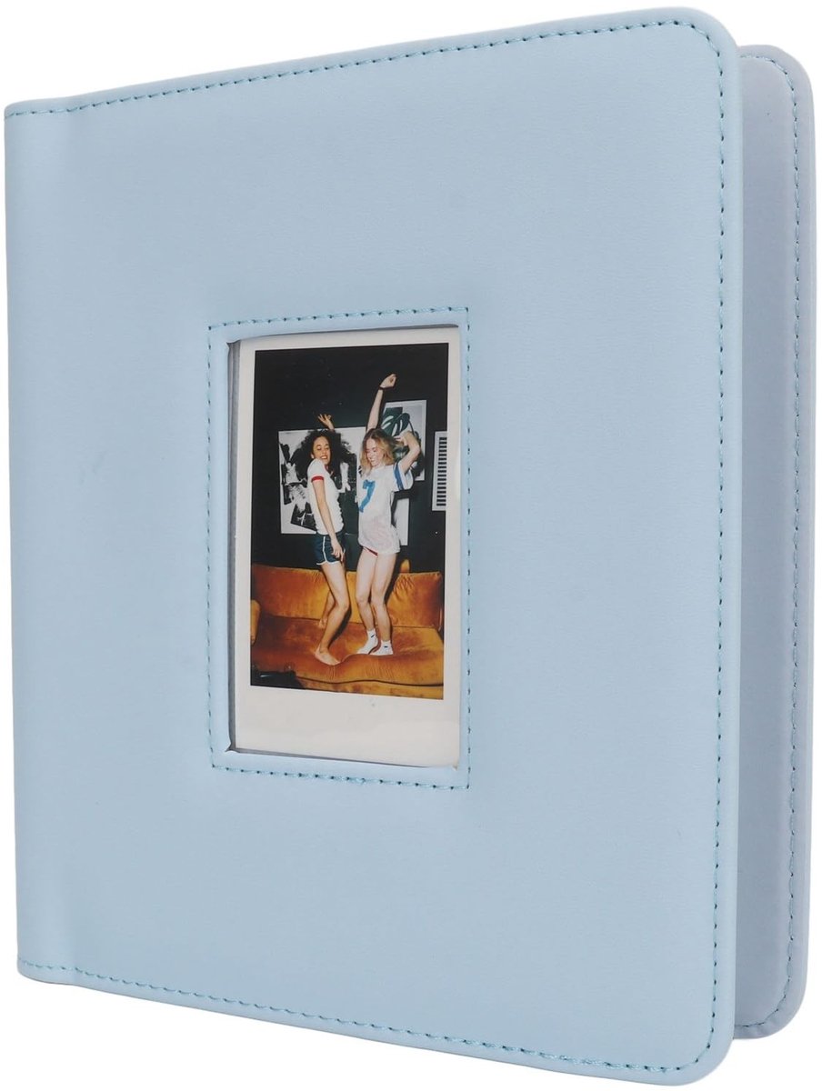 Dailygoods- Fotoalbum 288 Vakken - Lederen Omslag - Transparante Binnenpagina's - Mini Foto's - Personaliseerbaar - Elegant Tafelstuk - Instant Fotoalbum