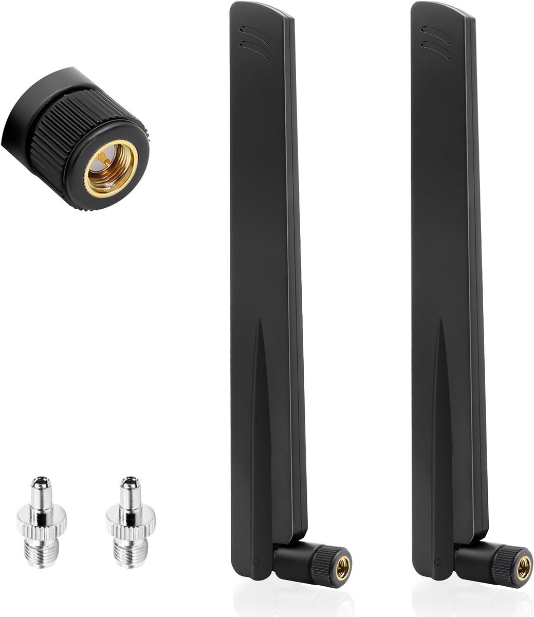WLAN Antenne 2pcs - Dual Band 2.4GHz 5GHz - 18dBi MIMO RP-SMA/TS9 Plug - Versterkt Wi-Fi Signaal - SnelShoppen