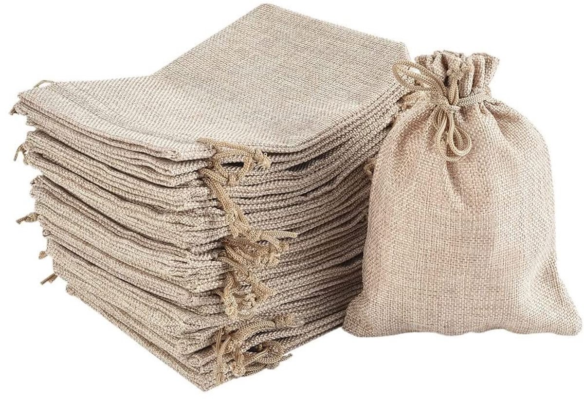 Dailygoods- Katoenen Zakjes 30 Stuks - Cadeauzakjes - Herbruikbaar - Trekkoord - Duurzaam - 13 x 18 cm - Voor Doe-Het-Zelf Projecten - Opbergzakjes