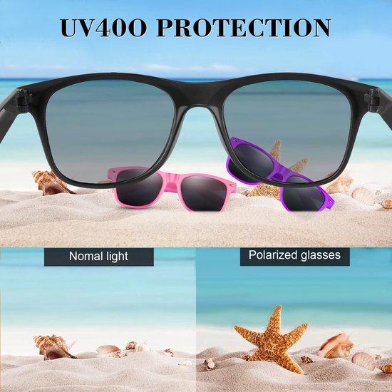 SMOAKEZ- Zonnebril Kinderen - 24 Stuks - UV400 Bescherming - Gepolariseerde Lenzen - Duurzaam Polypropyleen - Feestaccessoire - Feestzonnebril van Smoakez — afbeelding 3