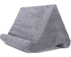 Tablet kussens - Verstelling onder meerdere hoeken - Tablethouder voor schoot bed en bureau - Voor e readers boeken en tijdschriften - 27x25x23 - Grijs