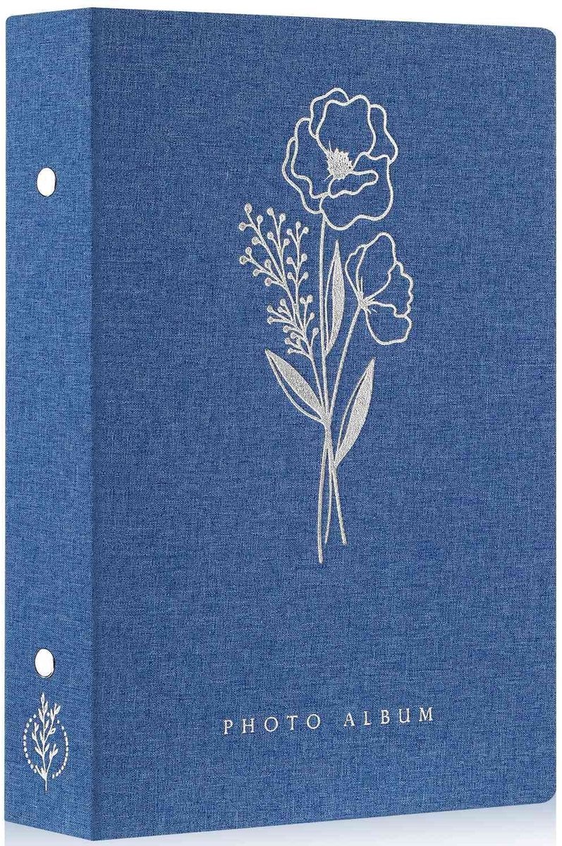 Dailygoods- Fotoalbum 300 Foto's - Insteekalbum - Linnen Cover - 10x15 cm - 50 Bladen - Schokbestendig en Stofvrij - Fotoboek