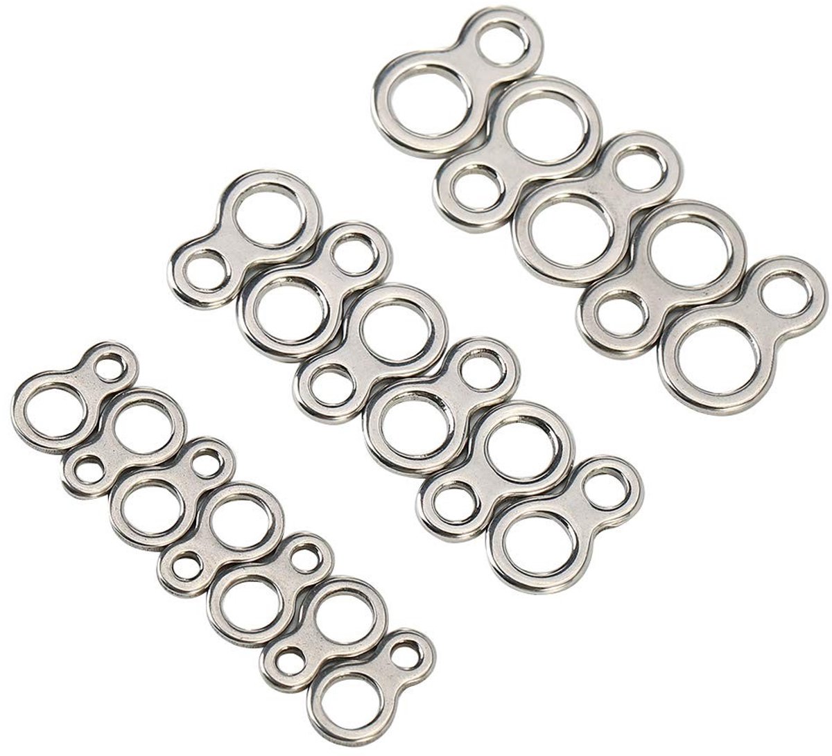 Dailygoods- Splitringen 60 Stuks - Figuur 8 Ringen - Roestvrij Staal - Jigging Ringen - Tackle Accessoires - Extra Sterke Constructie - Vissplitringen