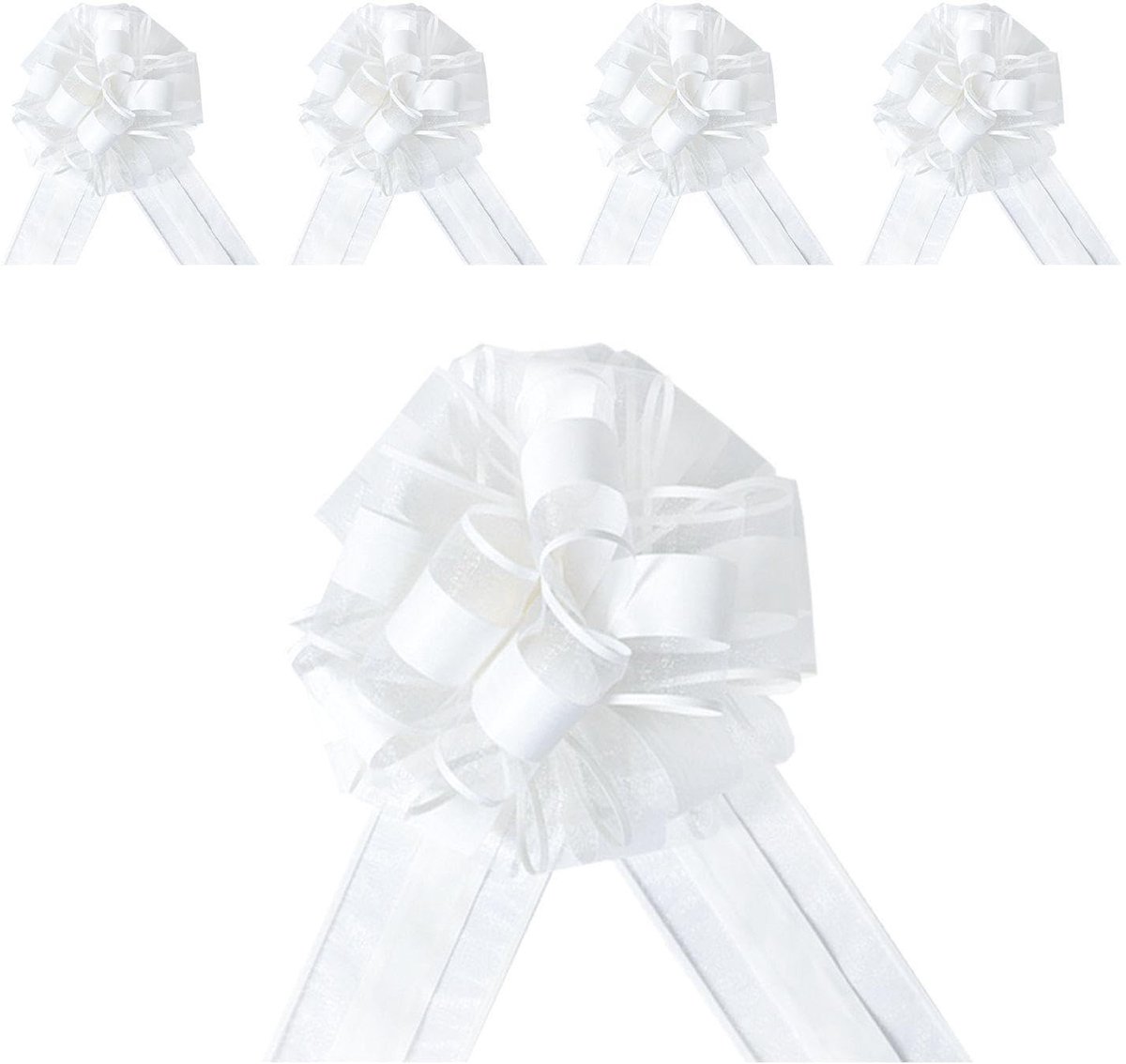 Dailygoods- Bruiloftdecoratie 5 Stuks - Gebogen Decoratie - Cadeauverpakking - Feestdecoratie - Trouwtafel Accessoires - Plastic 15x20 Cm