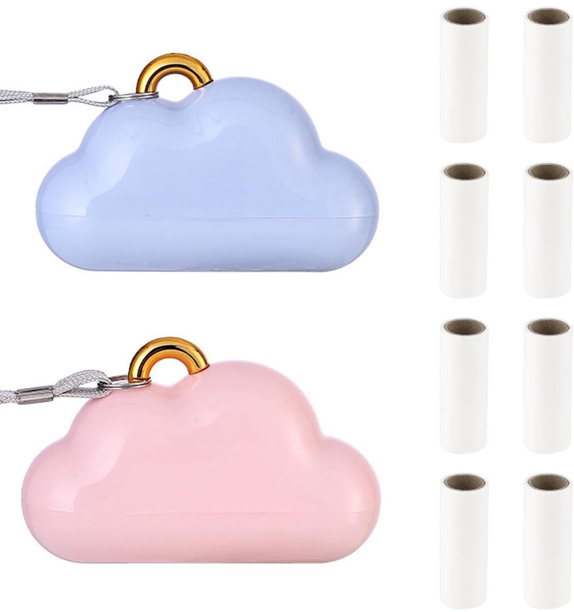 Dailygoods- Pluizenroller Herbruikbaar - Draagbare Mini-Pluizenroller - Kledingroller - Klevende Roller - 8 Navullingen - Lichtgewicht en Stevig - Haarroller
