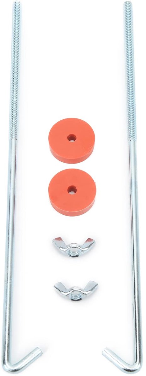 Dailygoods - Accu Aandrukbeugel - Batterijbevestigingsbouten - Universeel - 10 Inch - J-Haak Bouten - Veilig en Betrouwbaar - Perfect voor Auto's
