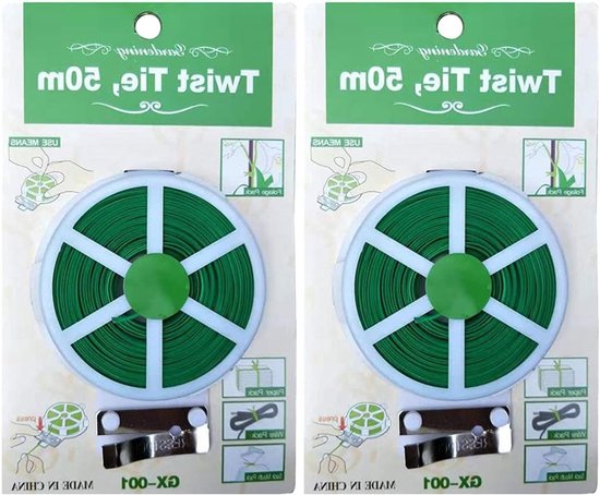 Allecto plus - Twist-stropdassen voor de tuin - Groen - Plantenondersteuning van Merkloos	 — afbeelding 2