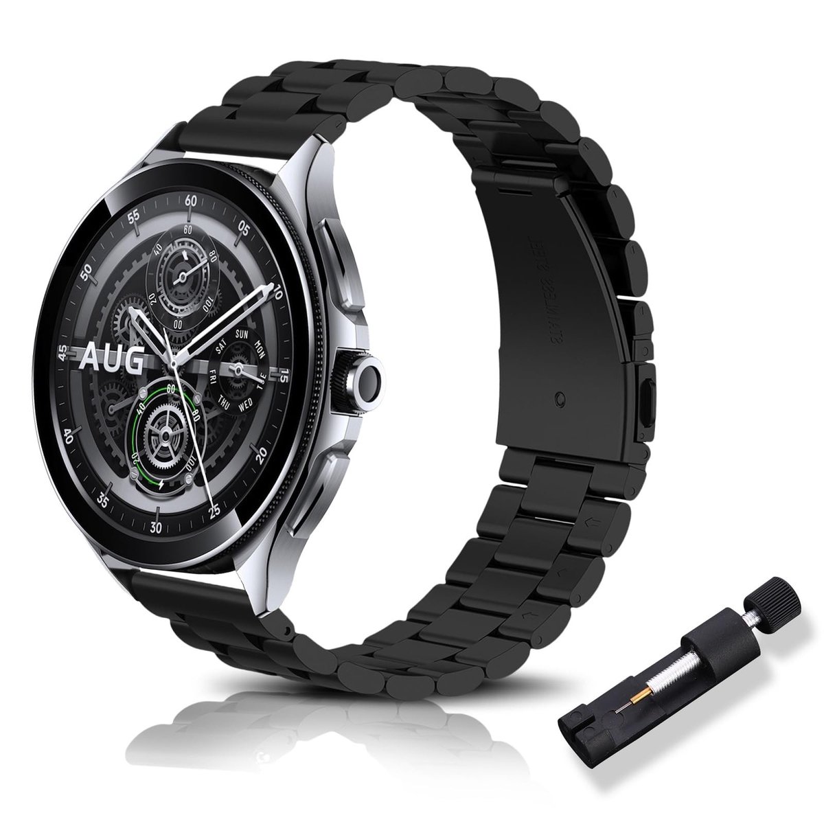 Dailygoods - Vervangende Roestvrijstalen Horlogeband 22 mm voor Diverse Smartwatches