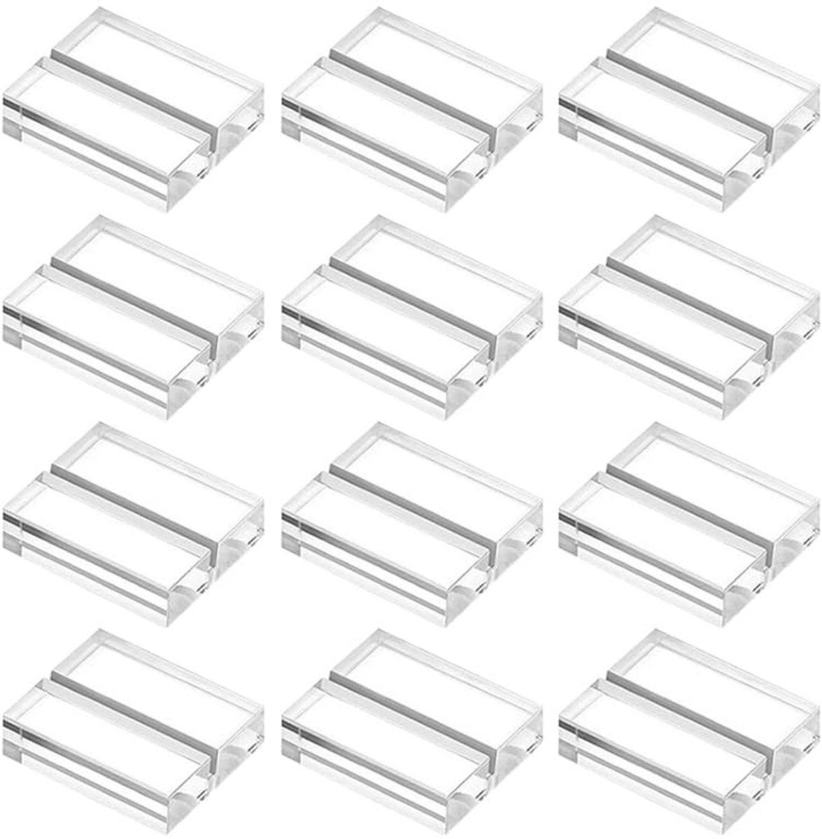 Transparante Acryl - Dailygoods- Tafelkaarthouders 12 Stuks