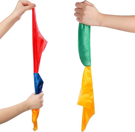 Magic Sjaal 2 Stuks Veranderende Kleur Goocheldoek voor Kinderfeestjes - Blauw Geel Rood Groen