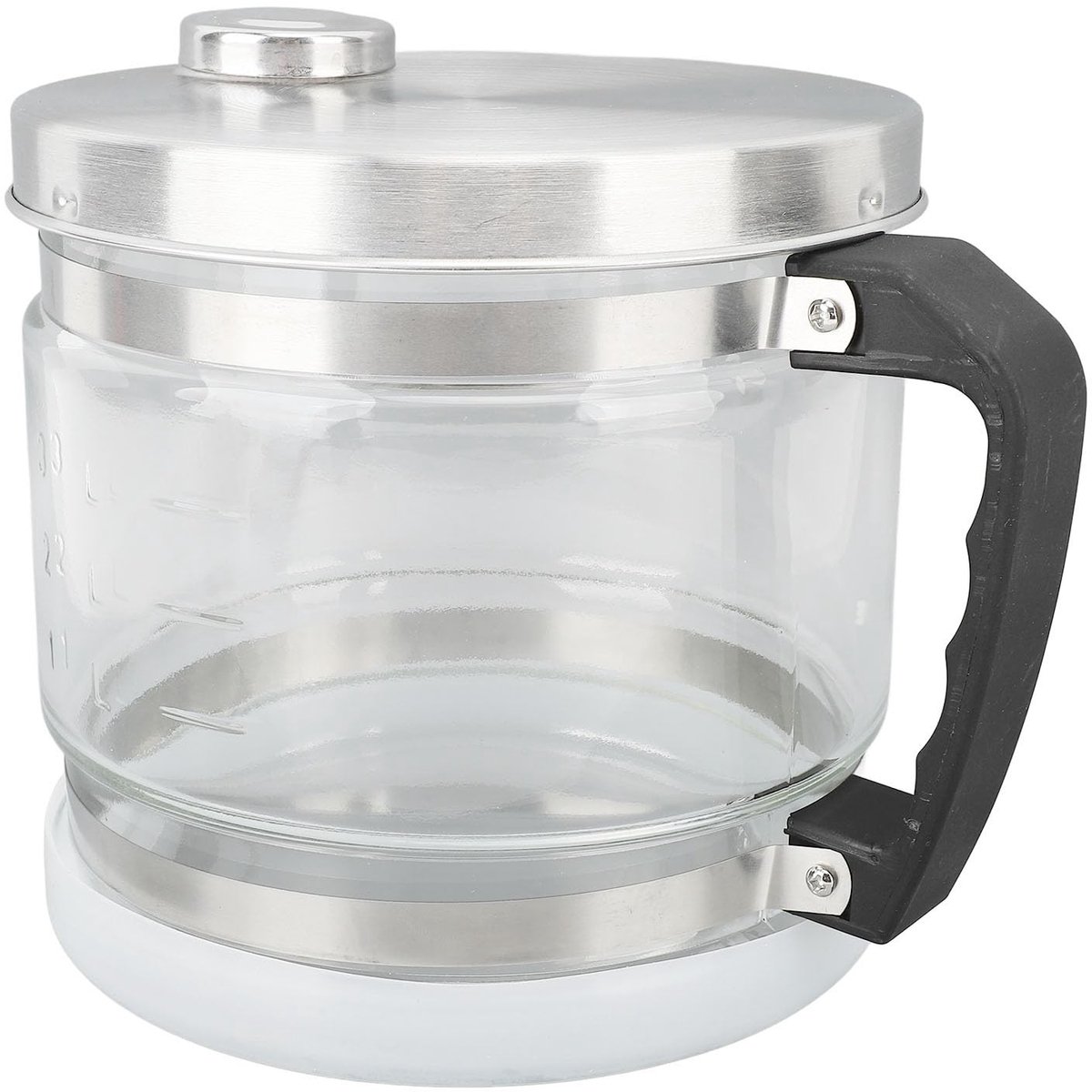 Glazen Container Gedestilleerd Water 4L Vervangende Wateropvangkan - Roestvrij Staal - Aanrecht Distilleerder