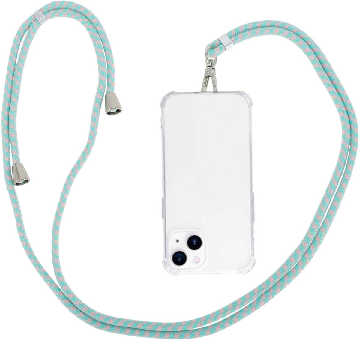 Dailygoods- Telefoonkoord verstelbaar - Telefoonketting universeel - Telefoonkoord voor smartphones - Antislip band - Waterdicht polyester - Duurzaam en lichtgewicht
