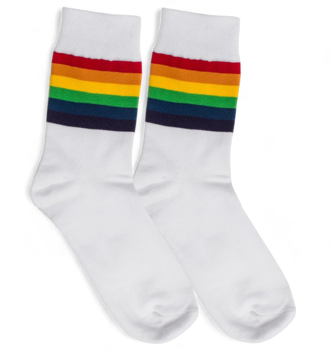 Dailygoods- Sokken Heren/Dames - Kleurrijke Regenboogstrepen - Ademend - Duurzaam - Katoen/Polyester Mix - Comfortabel - Kleurensokken