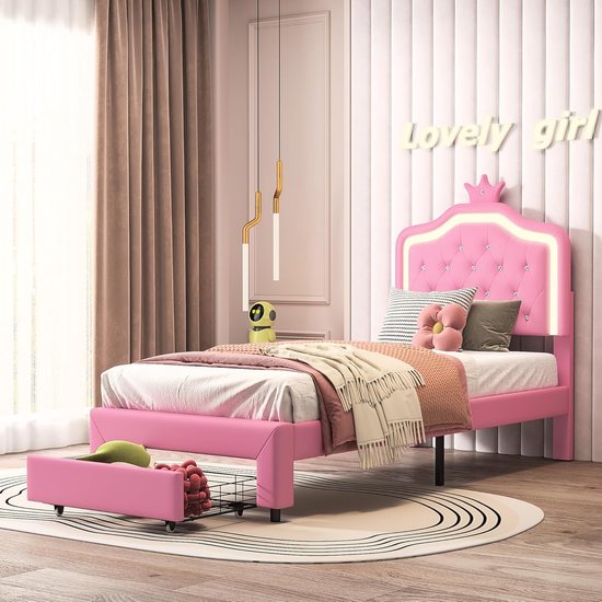 Vitalispa Design Kinderbed, Kinderbed, Tienerbed Met Lades, Lattenbodem Tienerbed, L