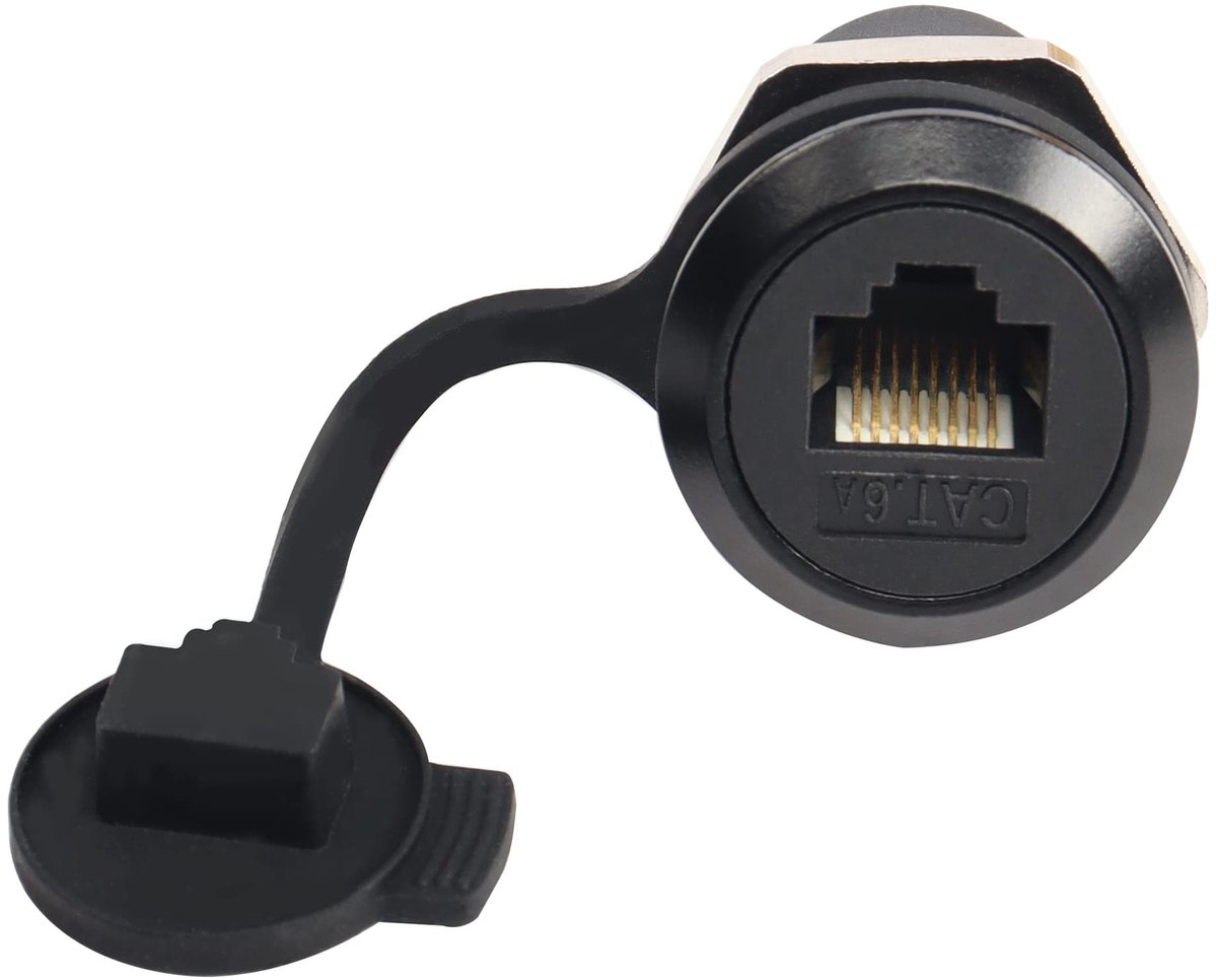 QIANRENON RJ45 Shielded Coupler Cat6A - Waterproof Ethernet Connector