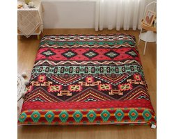 J,90x200cm,LDLCYCN Futon Matrashoes Met Rits Queen/King Japanse Vloer Bed Cover Full Wrap Opvouwbare Slaapmat Futon Matrashoes Stofdichte Matras Beschermhoes