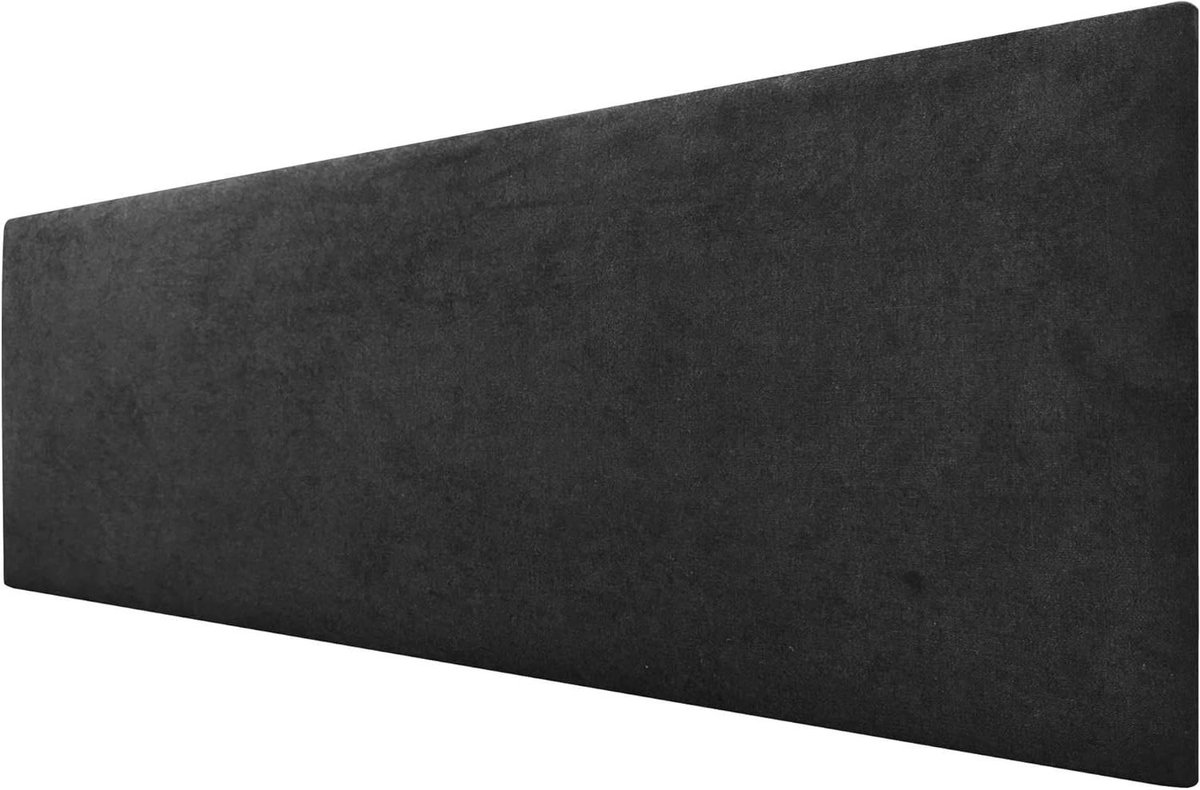 DHOME Faux Leather Headboard Aqualine Plain Fabric Luxury Padded Bed Headboard Black Fabri