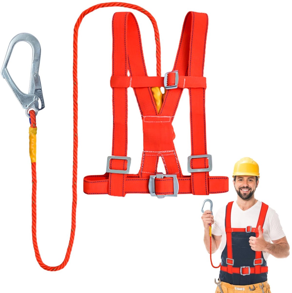 Leikurvo Climbing Belt - Veiligheidsgordel voor Klimmen en Redden - Geel, Half Lichaams Harnas