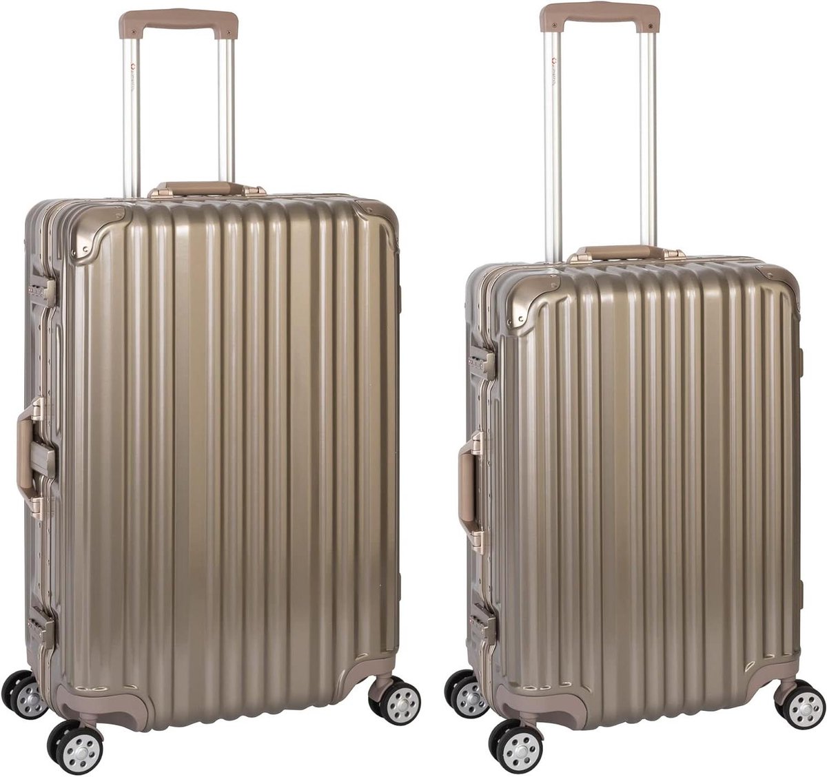 Reiskoffer set - Trolley koffers - Reizen - Aluminium frame - M L - Goud