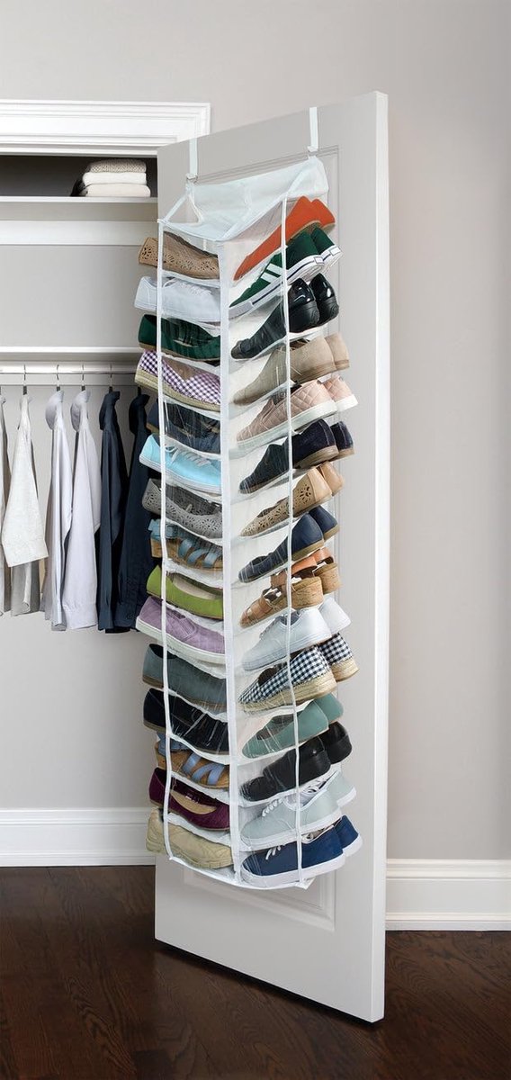 Schoenenorganisator - Schoenenrek - Deur Opslag - Gereedschapsloos - 30 Paren - Wit
