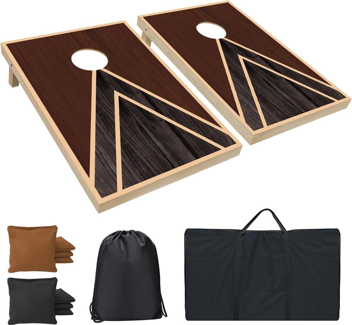 Houten Gooien Spel - Buiten Spelset - Outdoor Entertainment - Massief Hout Constructie - Regelmaat Afmetingen
