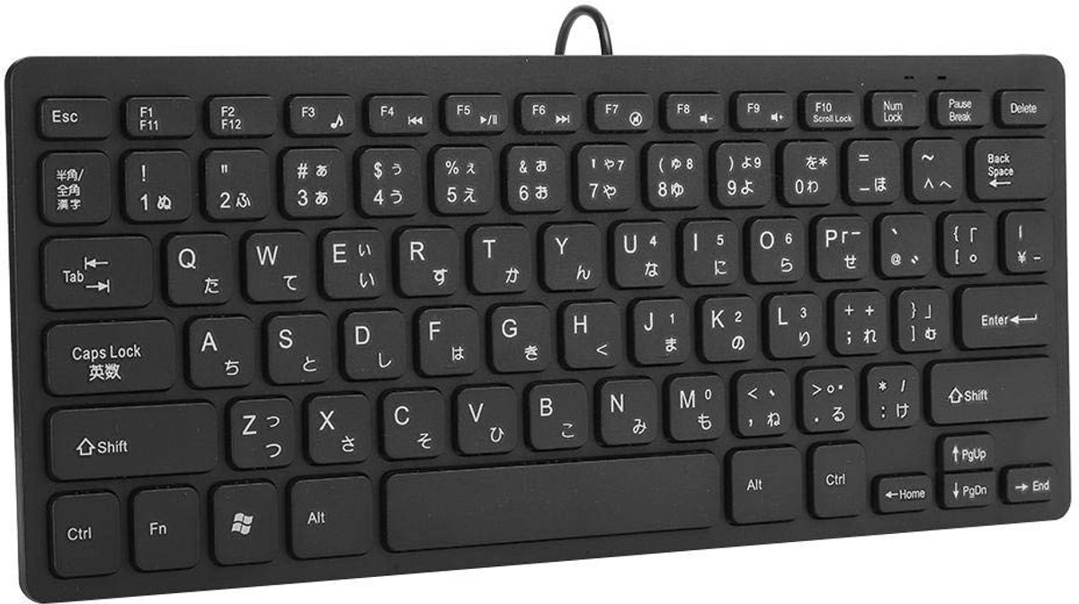 CCYLEZ Draadloos Mini Toetsenbord - 78 Toetsen Japans USB Toetsenbord voor Laptop en Desktop (Zwart)