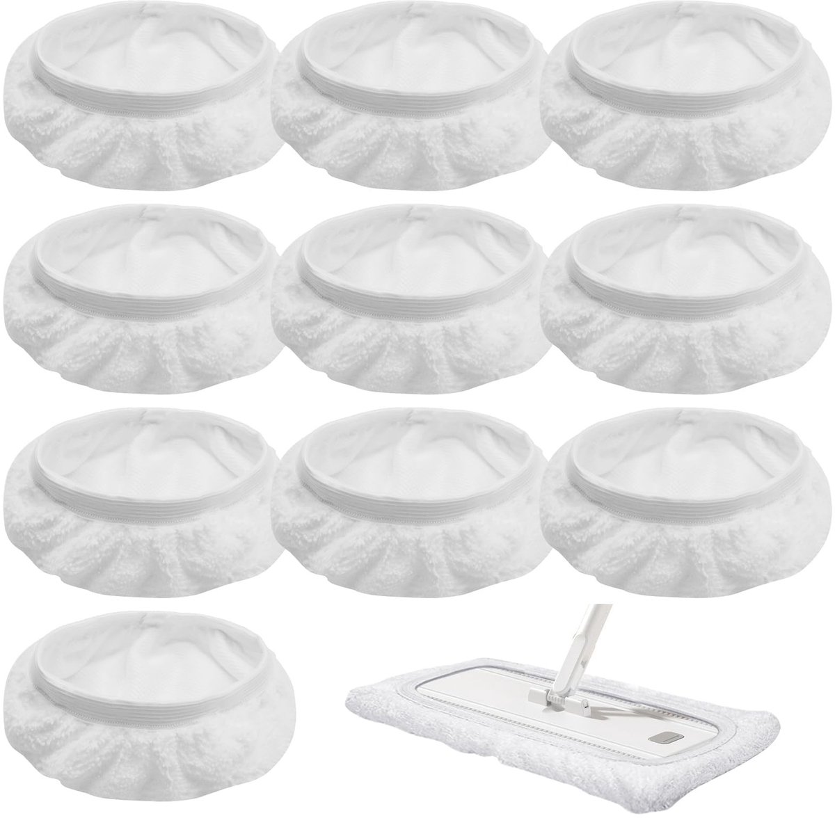 CANIPHA 10 Stuks Stoom Mop Pads - Universele Wasbare Accessoires voor Stoomreinigers