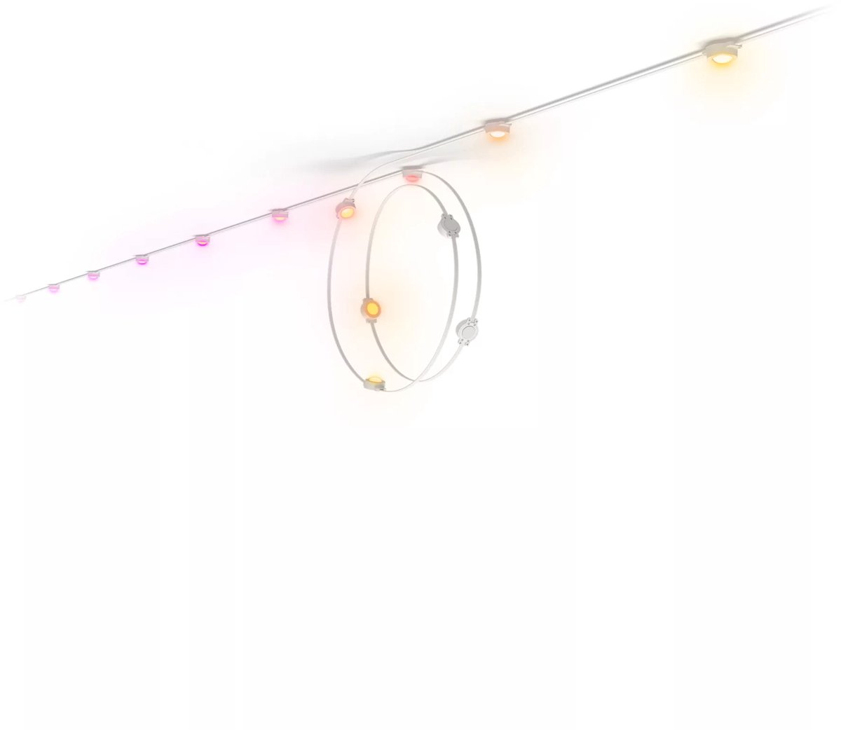 Philips Hue Festavia permanent - Witte snoer 18 m met 32 lampen - Wit en gekleurd licht met kleurverloop - Tot 50 lumen per lamp — afbeelding 2