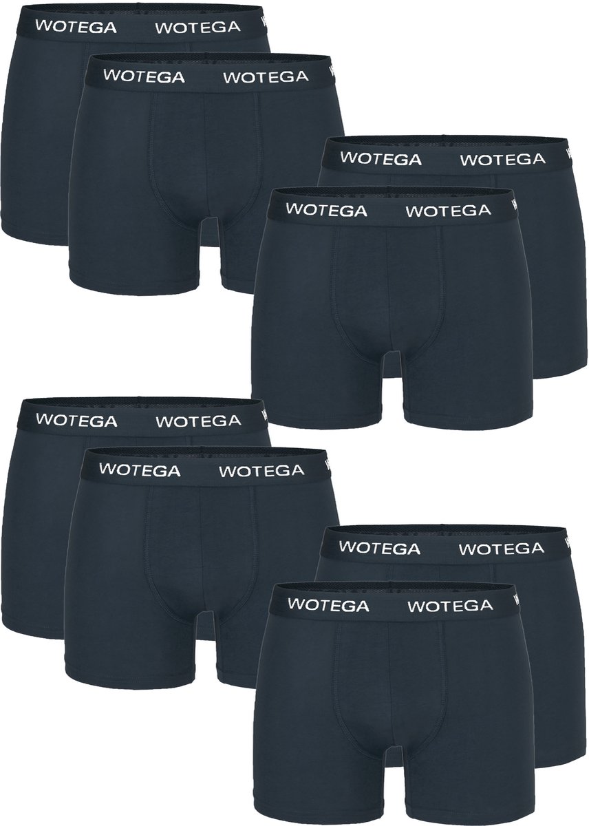 WOTEGA Heren Boxershort Joe – Slim Fit – Katoen Stretch – Donkergrijs – 8-pack