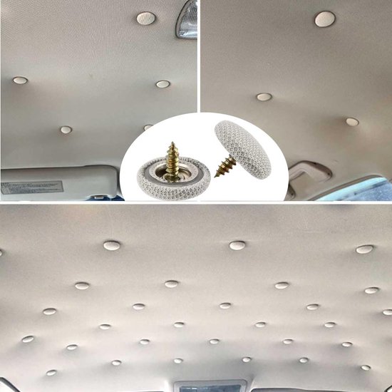 Reparatieset Autodakhemel - Hemel Reparatie Kit - Auto Interieur Herstellen - Universele Klinknagels - 135 Stuks - Grijs — afbeelding 4