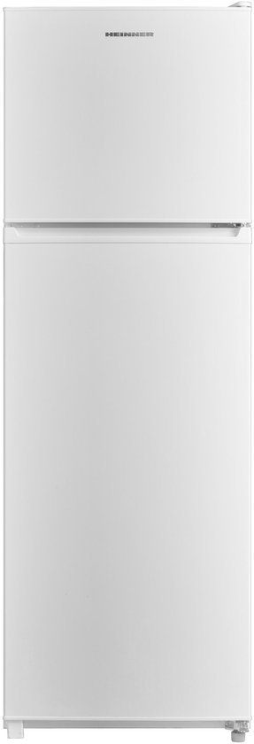 Koel-vriescombinatie Heinner 294L wit, 2 deuren, LED-verlichting, mechanische thermostaat, omkeerbare deur, energieklasse E