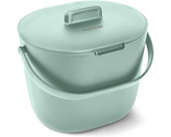 YourCasa Biologische afvalemmer voor keuken, 3,6 liter, composteemmer, voor dagelijks biologisch afval, vaatwasmachinebestendig, geurbestendig, met zeef en ergonomisch handvat