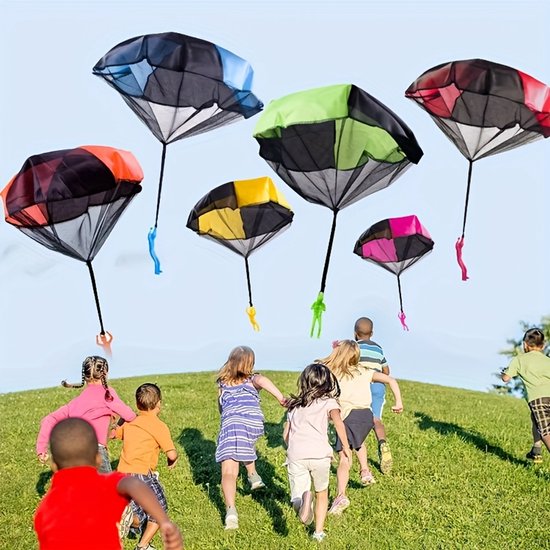 1 Stuk Parachute Speelgoed voor Kinderen – Outdoor Werpspeelgoed Set – Buitenspeelgoed Zonder Batterijen – Cadeau voor Jongens en Meisjes – Strand, Park & Tuin Speelset